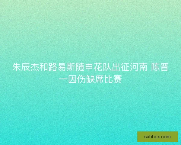 朱辰杰和路易斯随申花队出征河南 陈晋一因伤缺席比赛